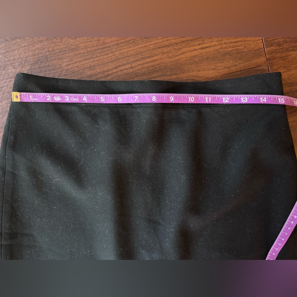 VTG J. Crew Wool Blend Black Pencil Skirt Size 6 - Picture 4 of 11